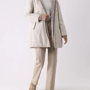 118800-110-277 Damen Übergangsparka in beige/letters