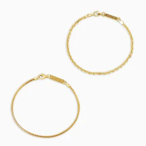 ARMBAND SET ANKER FRANCO GOLDARMBAND