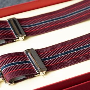 Hosenträger Flex Regiment Wine Red Clips