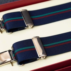 Hosenträger Flex Two Stripe Blue Clips